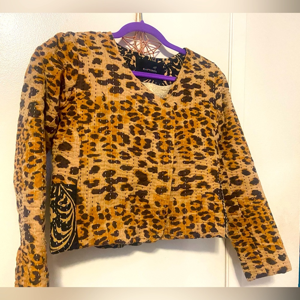 Animal print blazer